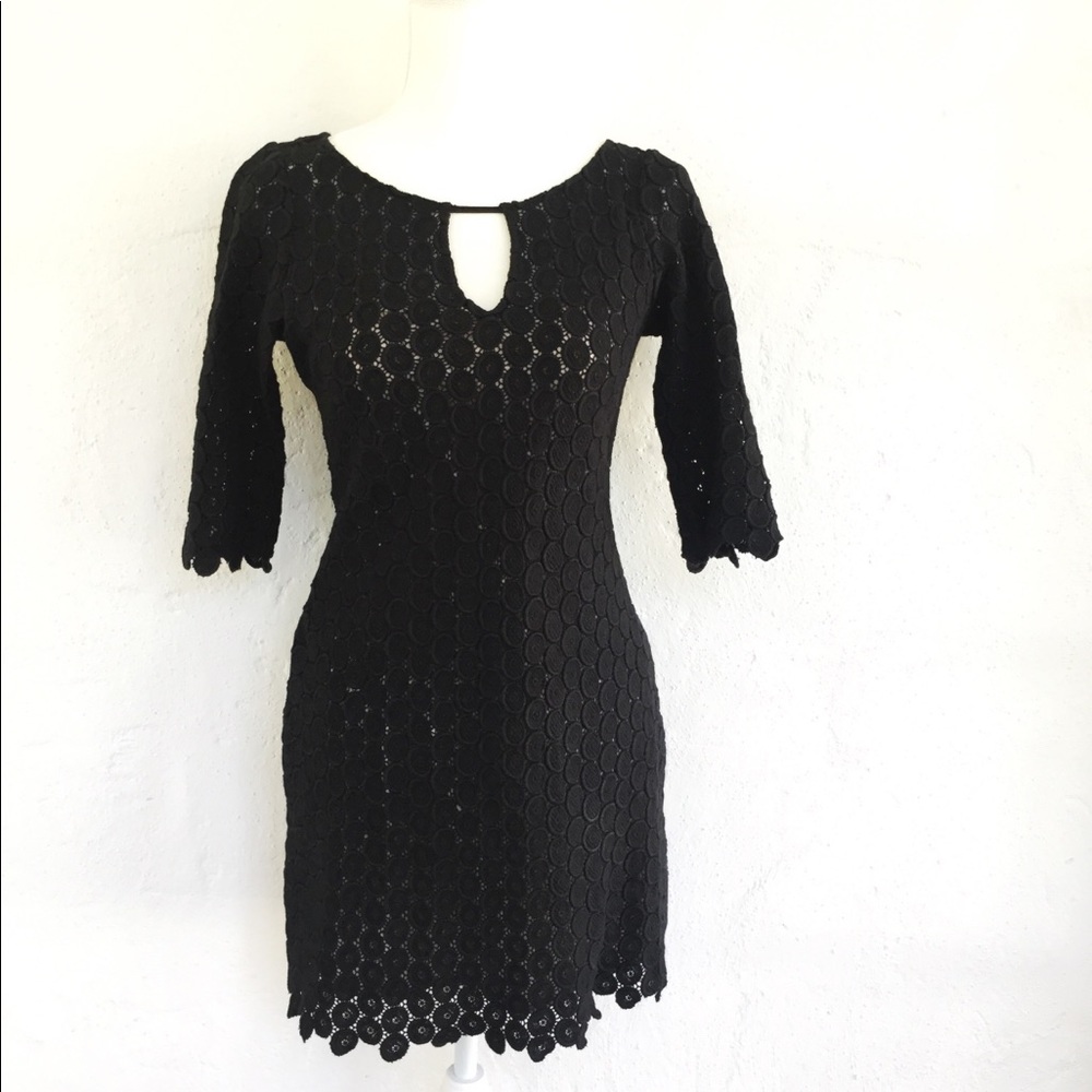 New With Tags Black  Guipure Yoana Baraschi LBD 🔥